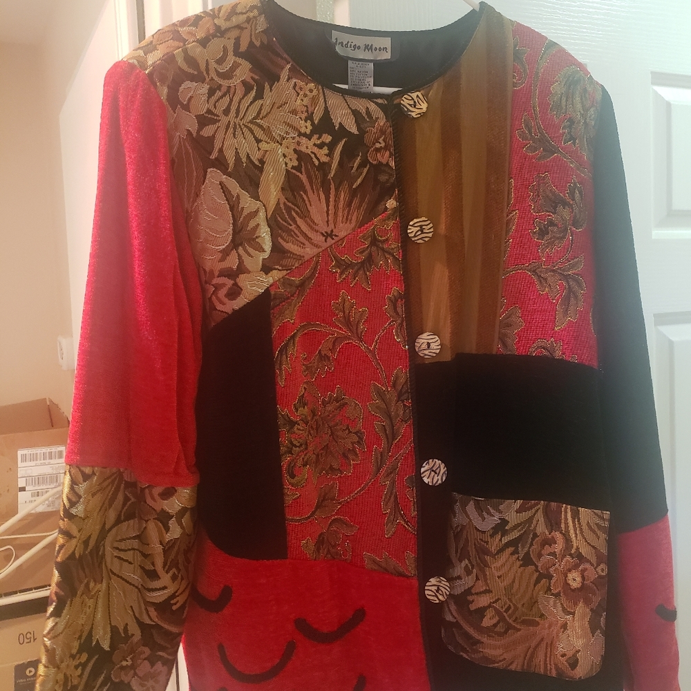 Embroidered patchwork jacket